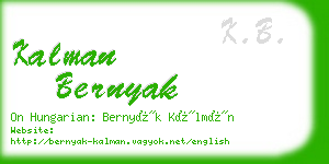 kalman bernyak business card